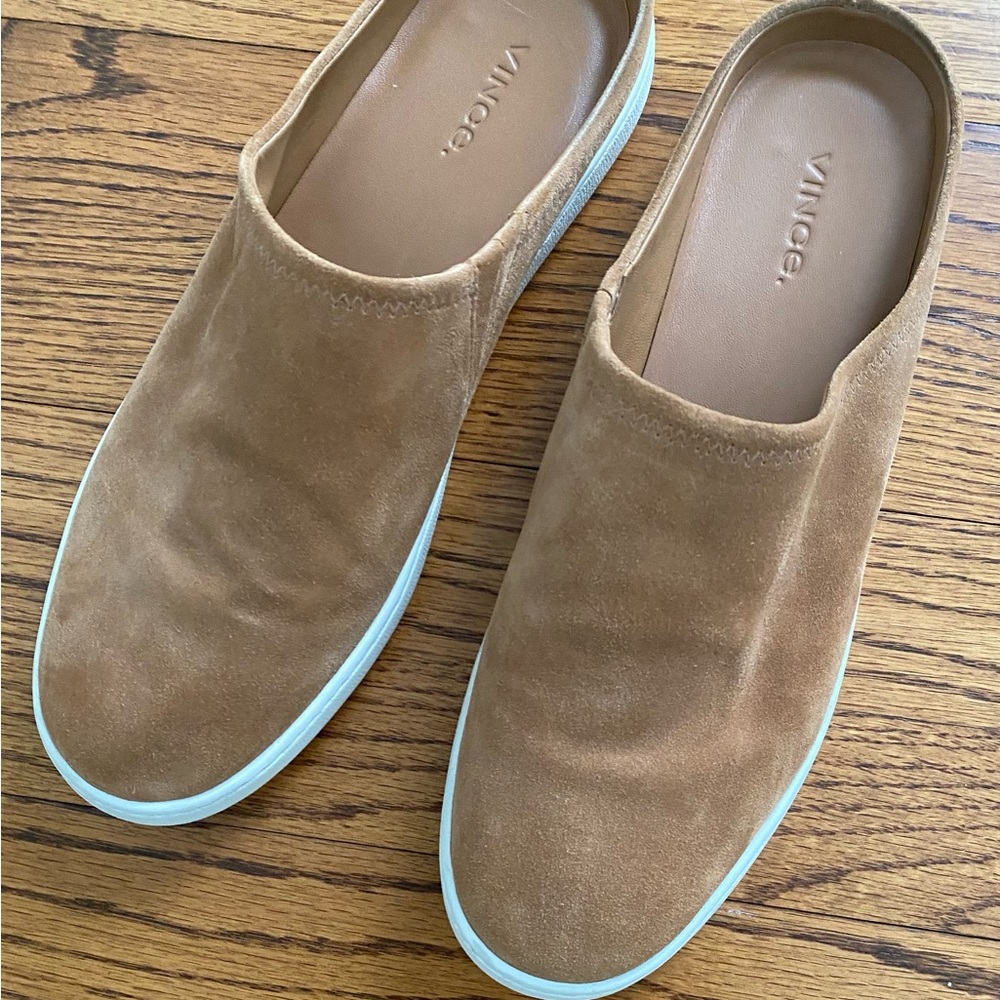Vince suede brown color slip on sneakers